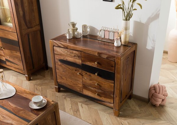 ANCONA Komoda Palisander 100x45x80 tmavo, hnedá, lakovaná