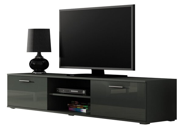 Mirjan24 TV stolík 180 Boho B3, Farby: čierny / čierny lesk 5902928097474