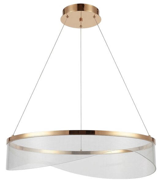 Toolight Toolight, LED závesné svietidlo 40cm, 20W, 1500 lm, G144-CP, zlatá, OSW-04700