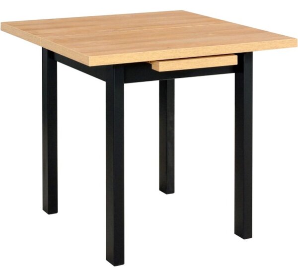 MEBLINE Stôl MAX 7 80x80/110 grandson laminát / čierny