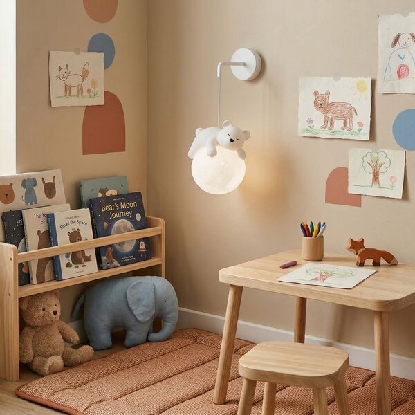 Toolight Rea, NÁSTENNÁ LAMPA NÁSTENNÉ SVIETIDLO WHITE BEAR G161-1W, OSW-07800