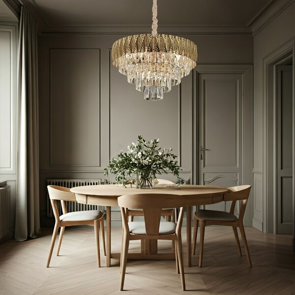 Toolight Toolight, stropné krištáľové svietidlo 50cm, 7xE14, G059-CP, OSW-06383
