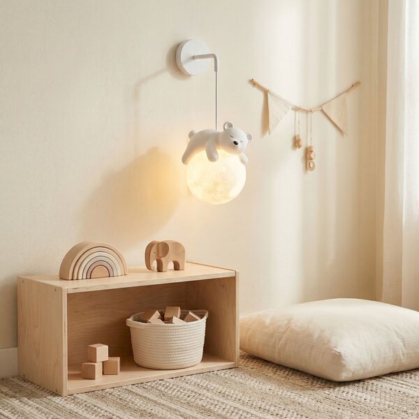 Toolight Rea, NÁSTENNÁ LAMPA NÁSTENNÉ SVIETIDLO WHITE BEAR G161-1W, OSW-07800