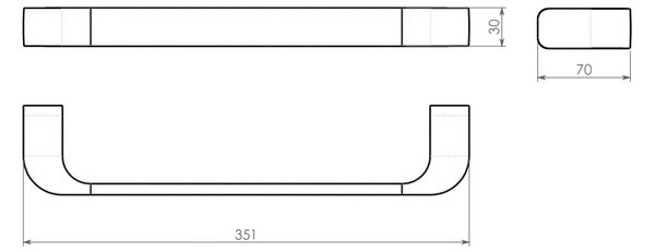 Gedy Gedy, OUTLINE držiak uterákov 350mm, čierna matná, 32213514