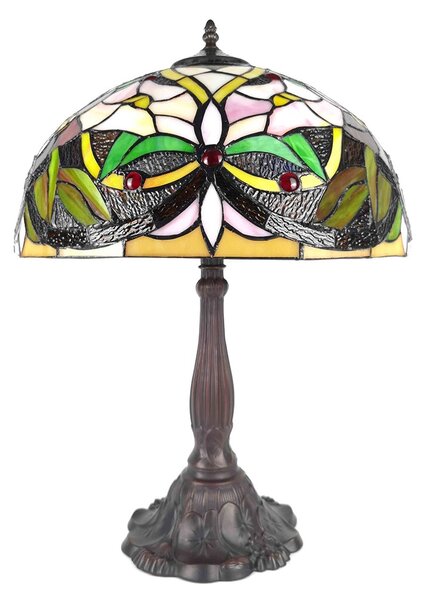 Stolná lampa Tiffany Cream Fayme - 41*58 cm E27/max 2*40W - Clayre & Eef