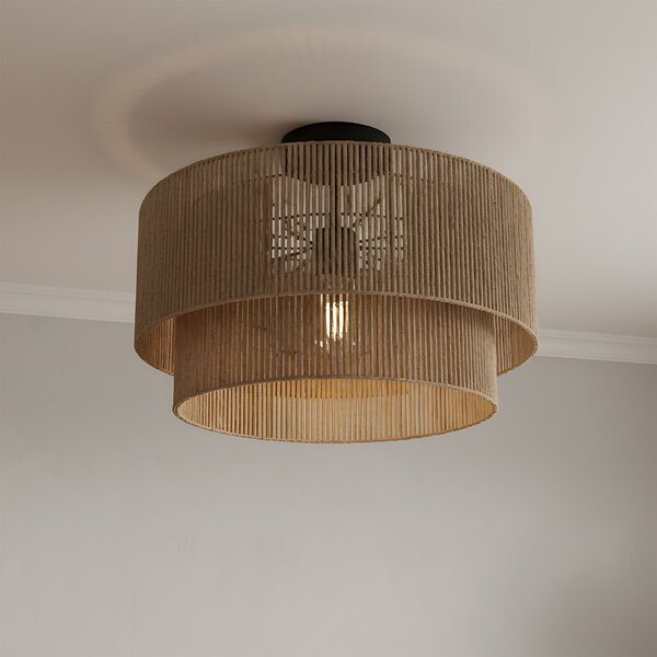 Toolight Toolight, závesné svietidlo 46cm, 1xE27, APP1838-1F, hnedá, OSW-01669