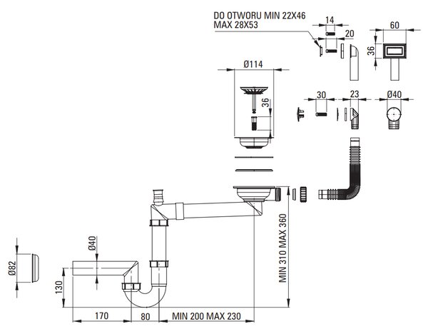 Deante Olfato, 1-komorový nerezový drez 550x505x200mm, zlatá matná, DEA-ZPO_R10B