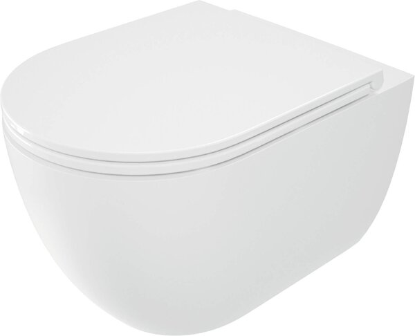 Deante Round, závesná WC misa Rimless 515x362x366 mm, biela lesklá, DEA-CGRD6ZPW