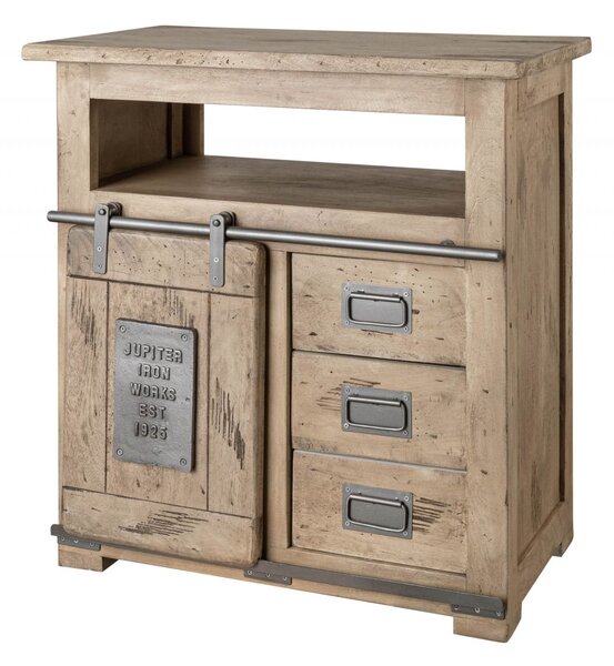 IRON Komoda Mango 80x45x85 lakovaná, bielou, farbou