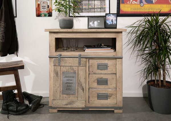 IRON Komoda Mango 80x45x85 lakovaná, bielou, farbou