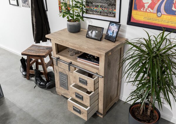 IRON Komoda Mango 80x45x85 lakovaná, bielou, farbou