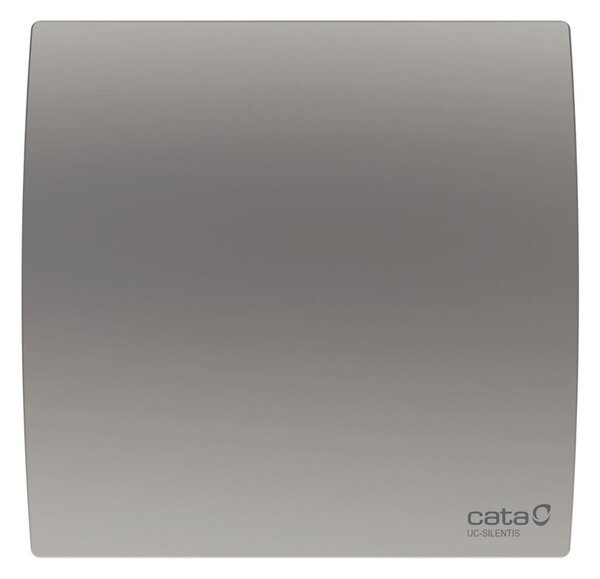 Cata Cata, SILENTIS UC TH 10 kúpeľňový ventilátor axiálny s automatem, 8W, potrubie 100mm, strieborná, 01221200