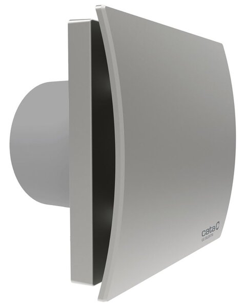 Cata Cata, SILENTIS UC TH 10 kúpeľňový ventilátor axiálny s automatem, 8W, potrubie 100mm, strieborná, 01221200