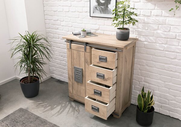 IRON Komoda Mango 90x45x100 bielo, lakovaná