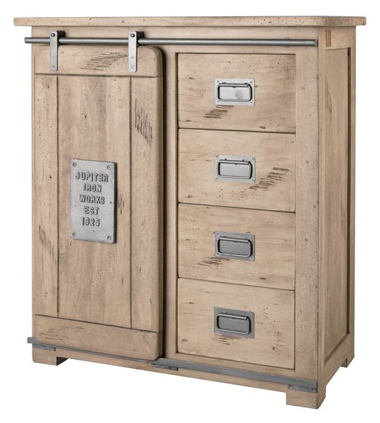 IRON Komoda Mango 90x45x100 bielo, lakovaná