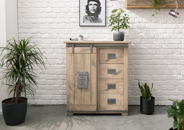 IRON Komoda Mango 90x45x100 bielo, lakovaná