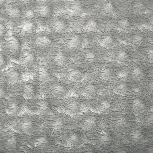 Deka svetlosivá polyester 200 x 220 cm bez vzoru jednofarebná s brmbolcami prikrývka moderný štýl doplnky obývačka spálňa