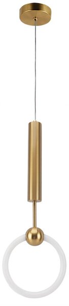 Toolight Toolight, LED závesné svietidlo 25x55cm, 10W, 3000K, LHJ059-CP1, zlatá matná, OSW-60031
