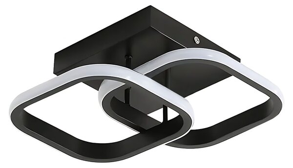 Toolight Toolight, LED stropné svietidlo 23x23cm, 22W, 3000K, LHJ074-C, čierna matná, OSW-50034