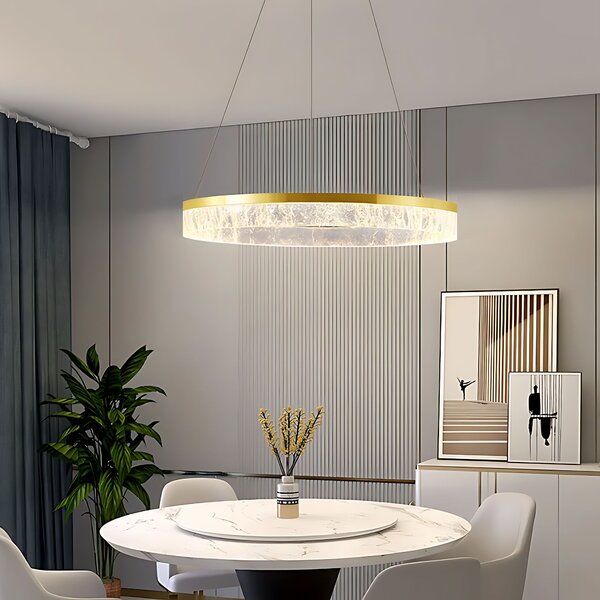 Toolight Toolight, LED závesné osvetlenie 80cm, 50W, 3000K, LHJ047-CP, zlatá lesklá, OSW-50022