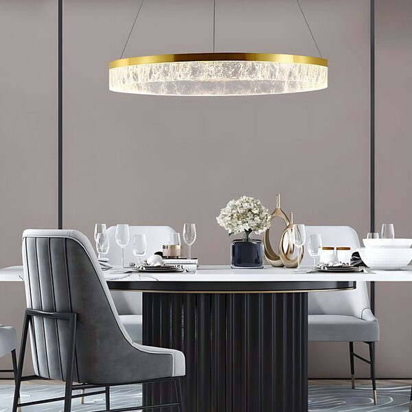 Toolight Toolight, LED závesné osvetlenie 80cm, 50W, 3000K, LHJ047-CP, zlatá lesklá, OSW-50022