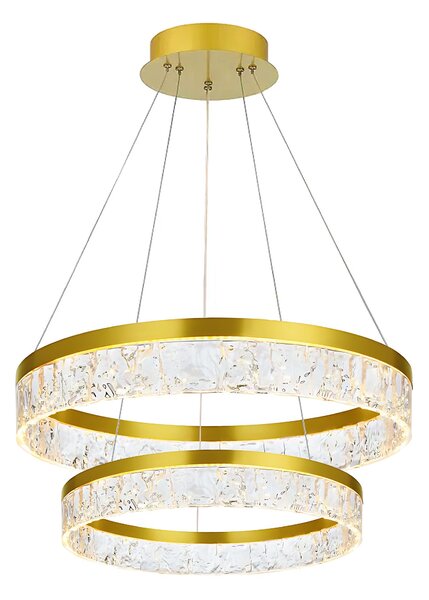 Toolight Toolight, LED závesné osvetlenie 60cm, 60W, 3000K, LHJ049-CP2, zlatá, OSW-60028