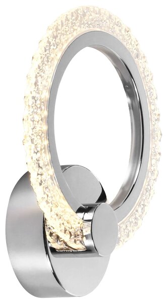 Toolight Toolight, LED nástenné svietidlo 22x19cm, 8W, 3000K, LHJ067-W, chrómová, OSW-60035