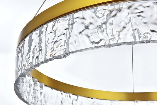 Toolight Toolight, LED závesné osvetlenie 60cm, 60W, 3000K, LHJ049-CP2, zlatá, OSW-60028
