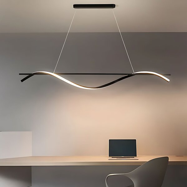 Toolight Toolight, LED závesná lampa 120cm, 27W, 3000K, LHJ019-CP, čierna, OSW-50004