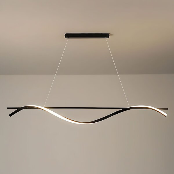 Toolight Toolight, LED závesná lampa 120cm, 27W, 3000K, LHJ019-CP, čierna, OSW-50004