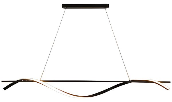 Toolight Toolight, LED závesná lampa 120cm, 27W, 3000K, LHJ019-CP, čierna, OSW-50004