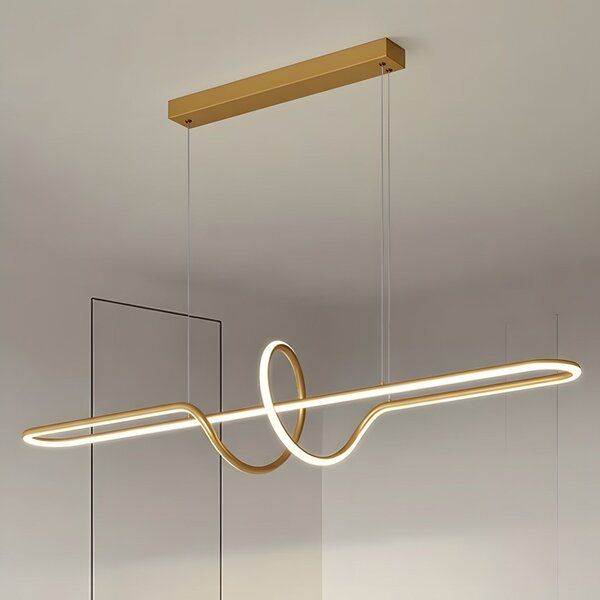 Toolight Toolight, LED závesné osvetlenie 118cm, 36W, 3000K, 3500lm, LHJ038-CP, zlatá matná, OSW-50049