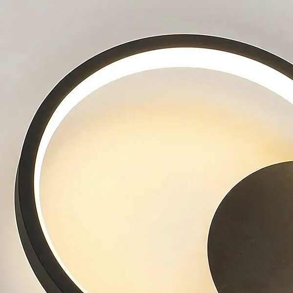 Toolight Toolight, LED nástenné svietidlo 20cm, 10W, 3000K, LHJ081-W, čierna matná, OSW-50060