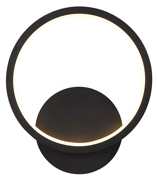 Toolight Toolight, LED nástenné svietidlo 20cm, 10W, 3000K, LHJ081-W, čierna matná, OSW-50060