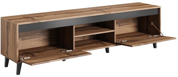 MEBLINE Komoda RTV NORDI II 170 dub wotan / antracit