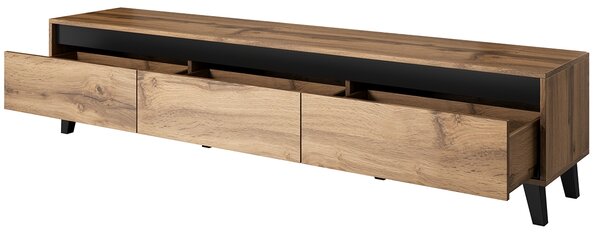 MEBLINE Komoda RTV NORDI 185 dub wotan / antracit
