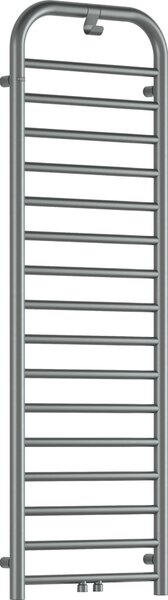 Deante Silia, kúpeľňový radiátor 500x1570 mm, 586W, brúsená oceľ, DEA-AGI_FG51