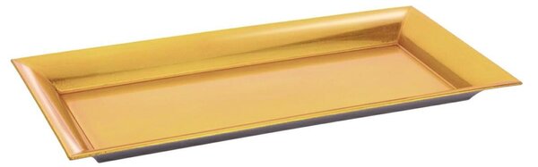 DekorStyle Podlhovastý podnos 36 cm - zlatý