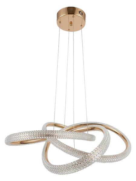 Toolight Toolight, LED závesné svietidlo 60cm, 100W, 4000K, 5000lm, G153-CP, zlatá lesklá, OSW-07826
