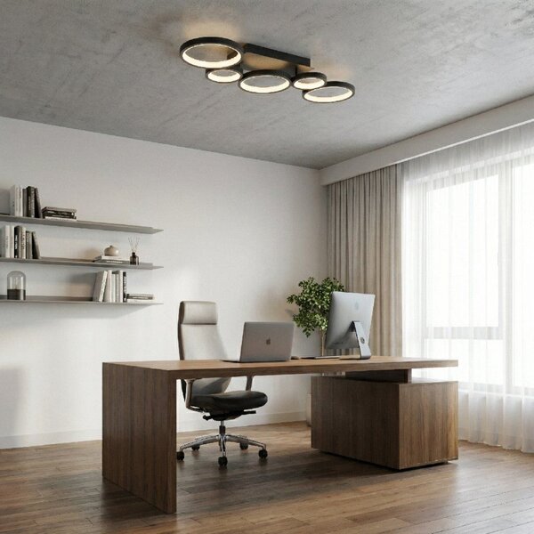 Toolight Toolight, LED stropné svietidlo, 35W, 4000K, 2000lm, APP1913-C, čierna, OSW-66060