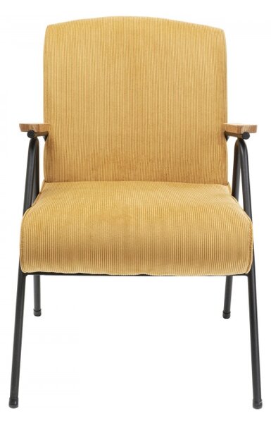 Žltá stolička s podrúčkami Ryan KARE DESIGN