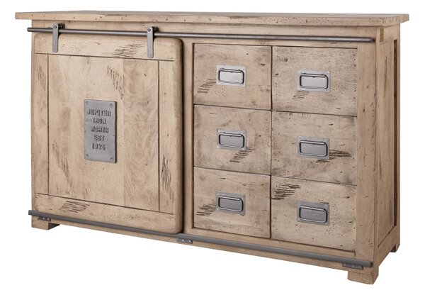 IRON Príborník Mango 140x45x85 bielený, lakovaný
