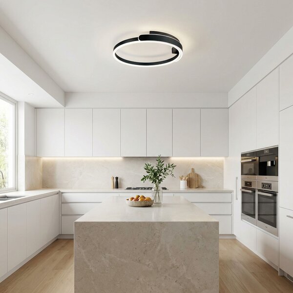 Toolight Toolight, LED stropné svietidlo 50cm, 35W, 4000K, 2000lm, APP1925-C, čierna, OSW-66066