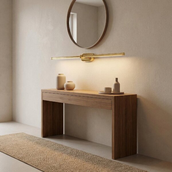 Toolight Toolight, LED nástenné svietidlo 80cm, 13W, 4000K, 1000lm, APP1891-1W, zlatá lesklá, OSW-66046