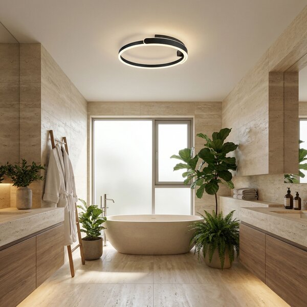 Toolight Toolight, LED stropné svietidlo 50cm, 35W, 4000K, 2000lm, APP1925-C, čierna, OSW-66066