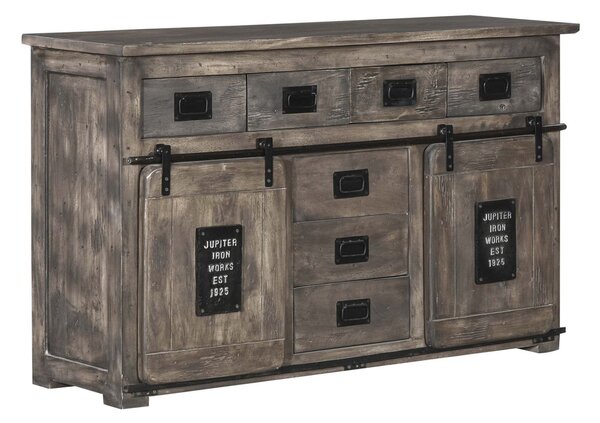 IRON Príborník Mango 150x45x90 sivý, lakovaný