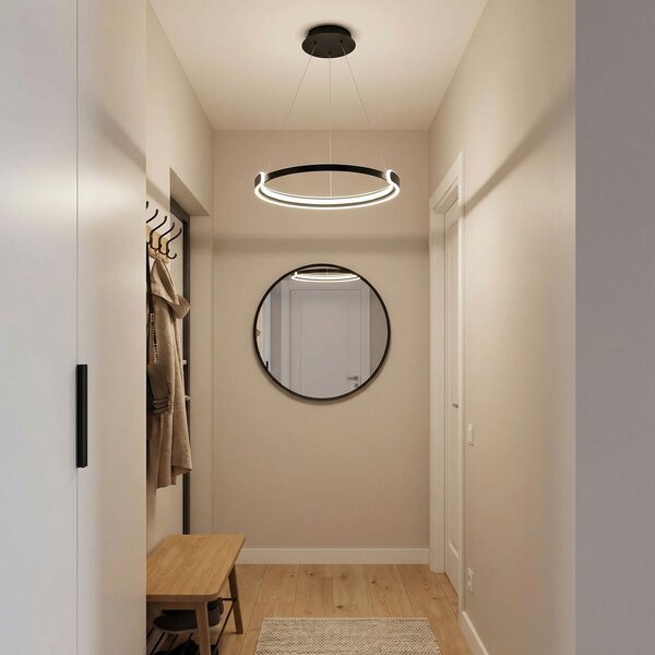 Toolight Toolight, LED stropné svietidlo 50cm, 48W, 4000K, 2500lm, APP1927-CP, čierna, OSW-66067