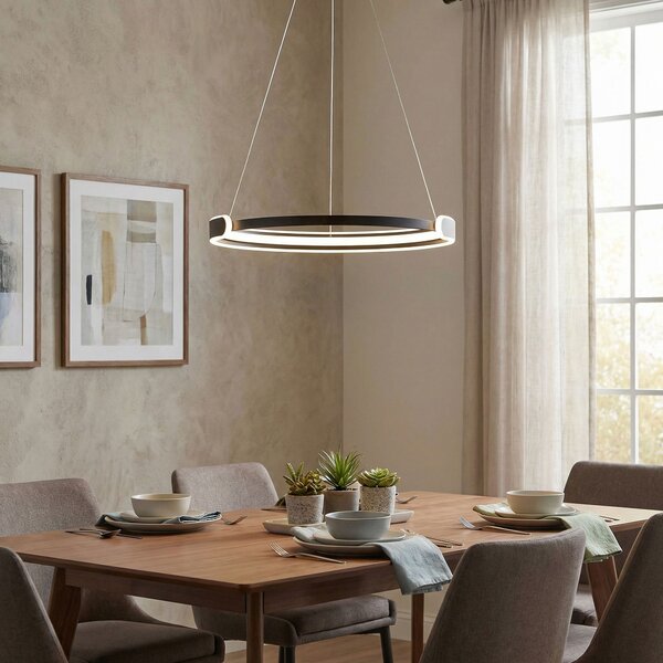 Toolight Toolight, LED stropné svietidlo 50cm, 48W, 4000K, 2500lm, APP1927-CP, čierna, OSW-66067