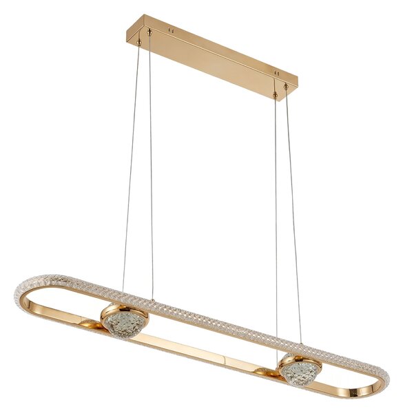 Toolight Toolight, LED závesné svietidlo 98cm, 120W, 4000K, 5000lm, G159-CP, zlatá lesklá, OSW-06411