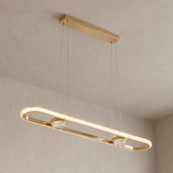 Toolight Toolight, LED závesné svietidlo 98cm, 120W, 4000K, 5000lm, G159-CP, zlatá lesklá, OSW-06411